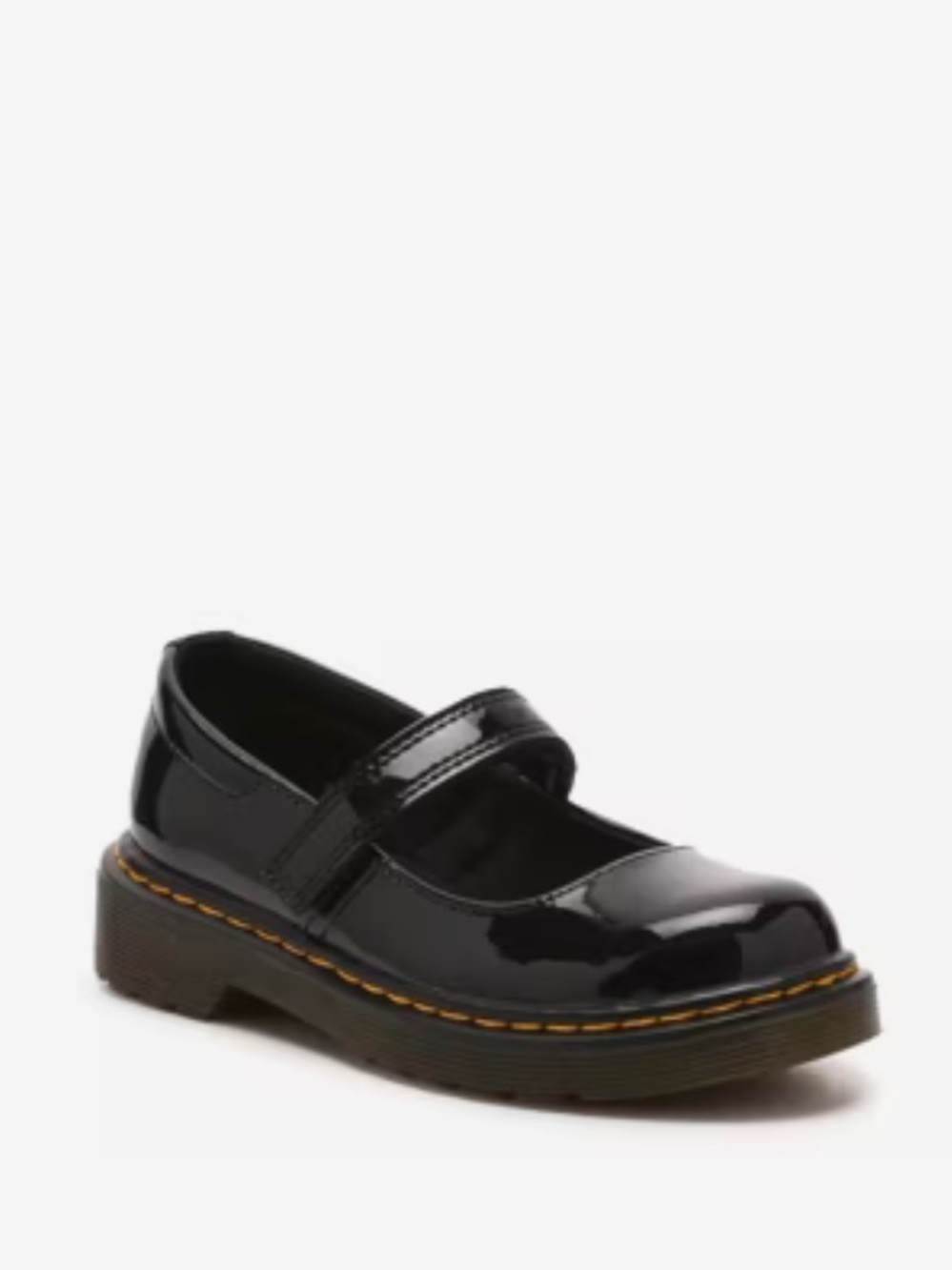 Dr. Martens JUNIOR MACCY PATENT LEATHER MARY JANE SHOES in Black